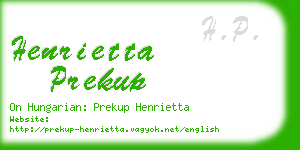 henrietta prekup business card